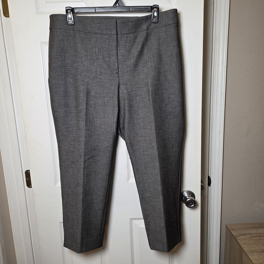 Talbots sz 18WP gray Chatham Ankle Pants career casual chic everyday‎ office